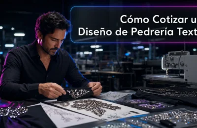 Cotizar un diseño de pedrería textil: guía de costos B2B para marcas de ropa