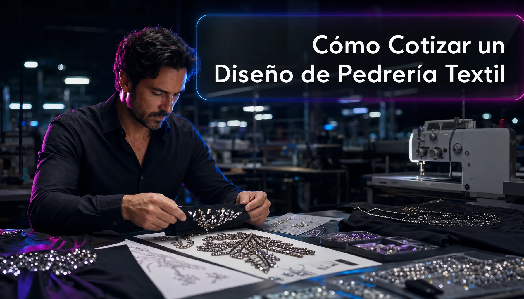 Cotizar un diseño de pedrería textil: guía de costos B2B para marcas de ropa