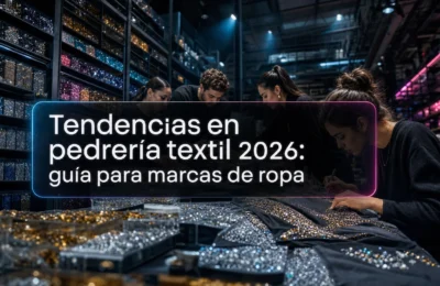 Pedrería textil industrial: tendencias 2026 y técnicas de aplicación para marcas de ropa